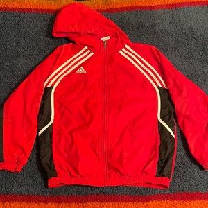 Boys Red Adidas Thick Jacket